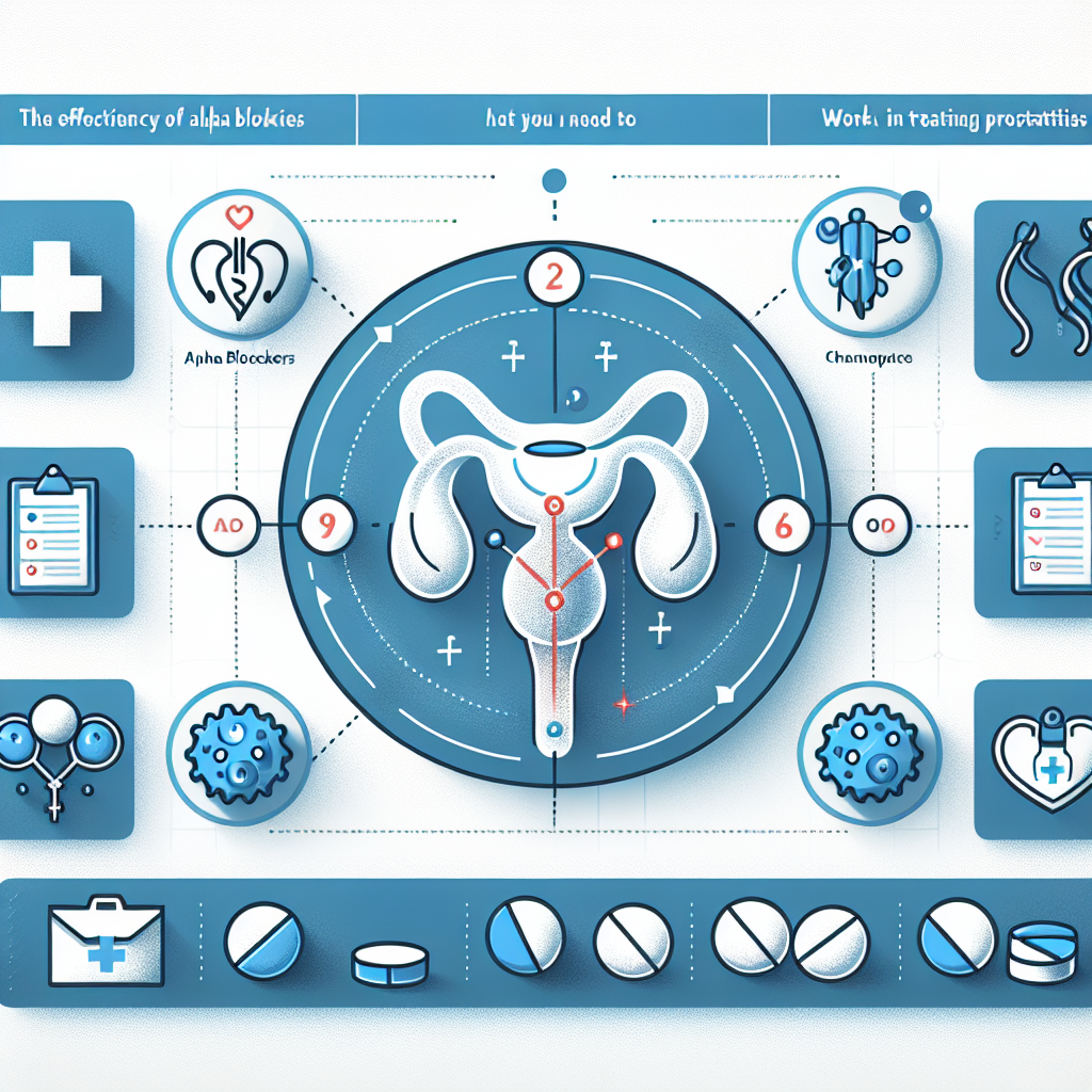 Diagramă explicând utilizarea blocantelor alpha în tratamentul prostatitei și beneficiile acestora