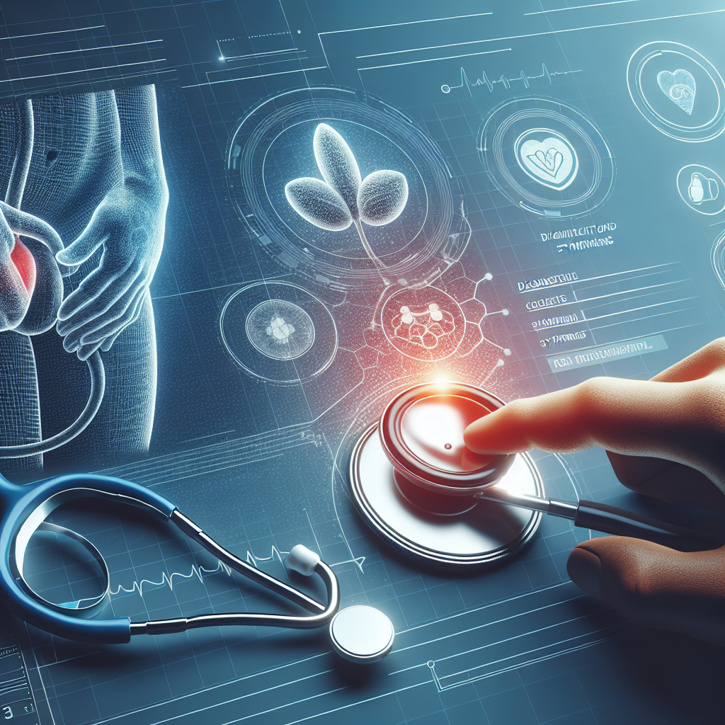 O ilustrație reprezentând simptomele comune ale prostatitei și metodele de diagnosticare utilizate.